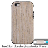 MyGeek Wood Cover Luxury Mobile Phone Case for iphone 5 5s 6 6s 7 plus phone Case with 1 pcs Cable Free