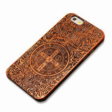 Natural Embossed Wood Phone Cases For Iphone 5 5s SE
